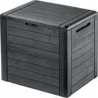 KADAX Caja de jardín para balcón, 140 L, para jardín, balcón, terraza, marrón