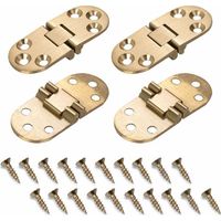royaluxe- 4 pièces charnières rabattables pliantes, charnières en laiton massif pour armoires de table pliantes meubles de porte de placard 2.0mm