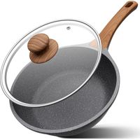 Padella profonda 24 cm con coperchio – Rivestimento antiaderente in granito