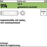 DIN 914/ISO 4027 Gewindestift 45 H M 5 x 12 galv. verzinkt 1000 Stk