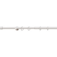 Gardinenstange ausziehbar 1-lauf 16-19mm Kappe für Fenster mit Wandmontage - Warm Gray - 120-210 cm