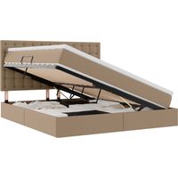 Maison Exclusive - Letto con contenitore e LED con led Cappuccino 180 x 200 cm
