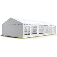 Tendone per feste 6x12 m - ignifugo PVC bianco 100% impermeabile Gazebo da giardino Tendone da esterno Tenda party
