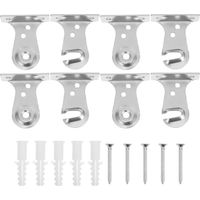 4 Pairs Roller Blind Replacement Parts, Metal Window Shade Brackets with Screws, Universal Mounting Hardware for Window Blinds and Roller Shades