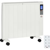 Stufetta Elettrica da 1000/2000W con Timer e Impostazioni di Calore per Stanze max 15 m², 75x31x66.5 cm, Bianco