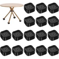 16 Pièces Rehausseur Pieds de Lit Empilable, Rehausseur Meuble 3.5cm, Rehausseurs de Meubles Antidérapant, pour Chaises, Canapés, Machines à Laver