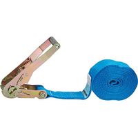 Sangle d'amarrage, une piece, type 4000, DIN EC 12195-2, bleu Sangle 50 mm, longueur 6,0 m