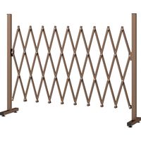 Recinzione giardino metallo alluminio larghezza regolabile marrone 250x31x103.5 cm