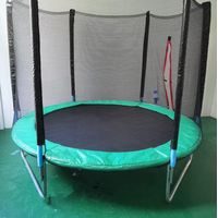 Housse salon de jardin Housse De Trampoline pour Enfants Pare-Chocs De Couverture De Ressort Éponge Tampon Épaissie en PVC Assurer La Sécurité,Vert,8FT-RAPANDA