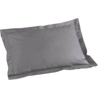 Douceur D'Intérieur – Taie d'oreiller 50 x 70 cm en 100% coton – Tissage 57 fils/cm² – Volant plat raffiné – Lavable en machine