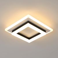 COMELY® Luce a soffitto a LED moderna, lampada a soffitto quadrata 24W 2350lm Modalità acrilica, parete interno a LED LIGHT per il corridoio Garage per scale alberghiere Balcony, Hot White 3000K [Clas