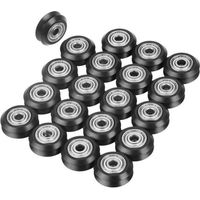 ALLIANDISUlisemRoues, 20pcs en forme de V roue de rainure 5mm alésage 625 accessoires de poulie de roulement pour imprimante 3D CNC