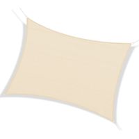 Tende da sole rettangolare 4x6m HDPE 185g/㎡ protezione UV - Crema