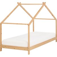 Letto per bambini con baldacchino e base in legno di pino chiaro 90 x 200 cm Orlu