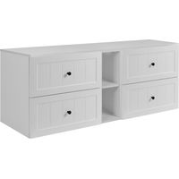 Mobiletto da bagno sotto il lavandino, bianco, 140 (2 x 60 + 20) x 46 x 58 cm , 3 colori di maniglie inclusi