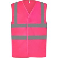 Gilet giallo alta visibilità con rete traspirante YOKO Rosa XXXL