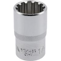 Spline-Stecknuss 1/2" x 17 mm x 38 mm CRV