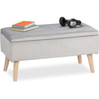 Banc de rangement en velours