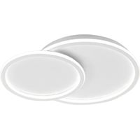 Plafoniera a led due cerchi a tripla colorazione di luce 45 watt lampada da soffitto