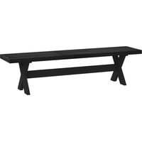 vidaXL Dining Bench NOAIN 180 x 41 x 45 cm Solid Pine Wood Black