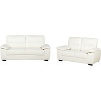 Sofa Set 5-Sitzer VOGAR Kunstleder Cremeweiß