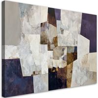 Tableaux, Abstraction en beige et bleu,100x70