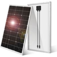Panneau solaire monocristallin 100W 12V – Efficacité maximale en faible luminosité – Pour maison, batterie, RV et bateau