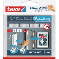 tesa Powerstrips CLICK (L x l) 80 mm x 20 mm Contenu: 16 paire(s)