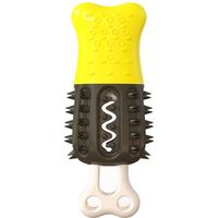 Chien à mâcher jouet brosse à dents chien Anti-morsure dents nettoyage bâton extérieur chien jouet en caoutchouc chien morsure jouet chien dentition(couleurs populaires)