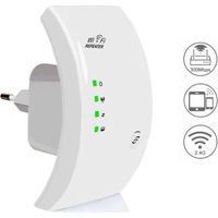 CHOYCLIT Sonstiges Zubehör für die Heimautomatisierung, WLAN-Repeater, Leistungsstarker WLAN-Verstärker, WLAN-Extender N300, WLAN-Signalverstärker, 1 Ethernet-Anschluss, Deckt bis zu 200 m² ab, Kompat