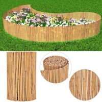 Vidaxl – Clôture en bambou 500x50 cm – Barrière naturelle pour jardin – Résistante aux intempéries – Aspect tropical pour aménagement extérieur