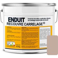 Enduit carrelage effet béton, salle de bain, cuisine, recouvre les joints, lisse et décore, sans sous-couche, prêt à l'emploi C1ABA0 15 Kg