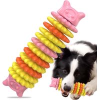 Juguetes para masticar para perros agresivos, juguetes duraderos para perros de razas grandes, medianas y pequeñas, juguete indestructible para la dentición, juguetes para perros de exterior, color ro