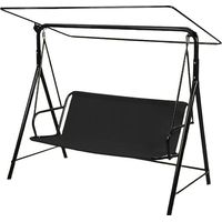 148 x 50 x 50 cm - Noir Housse de rechange pour balancelle de jardin en tissu Oxford 600D durable Ajustement universel pour balancelle 3 places