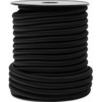 Werka Pro – Tendeur élastique noir 10mm x 20m – Multi brins en nylon tressé – Traitement anti UV pour fixation durable