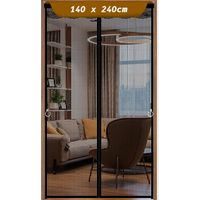 Zanzariera magnetica Aiperq 140x240 cm per porte, tenda a rete, chiusura magnetica dall'alto verso il basso con chiusura automatica, mantiene l'aria fresca all'interno - Nera