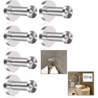 Wandmontierte Bademantelhaken, gebürstete Badezimmerhaken, Chrom-Finish, runder Sockel