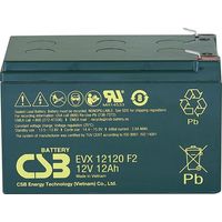 CSB Battery EVX 12120 EVX12120F2 Batterie au plomb 12 V 12 Ah plomb (AGM) (l x H x P) 151 x 100 x 98 mm cosses plates 6,35 mm résistant aux cycles de X843221