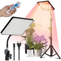 TolleTour Lampada LED da terra per piante da 77-130 cm con timer e dimmer Black