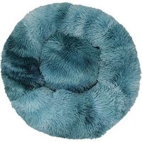 Lit pour Chat, Coussin Fluffy, Doux Lavable pour Chats Chiens (Tie-Dye Haze Blue, 40 cm), Ensoleillé