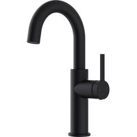 Essebagno Reflet mezclador alto de lavabo negro mate