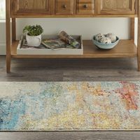 Celestial CES02 Sea Life Rug for Living Room Bedroom Modern Abstract Multi Colours Rug in Small 66x114 cm (2'2"x3'9") Rectangle