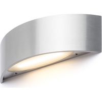 Faretto NAXOS da parete metallo pettinato 230V LED 6W 3000K