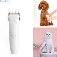 Rasoir amovible pour chien et chat, 2000 mAh, faible vibration, faible bruit, blanc –