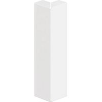 Ilcom FCL Außenecke für FC-Sockelleiste aus Edelstahl 100mm x 20mm x 10mm - Weiß matte