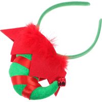 Festlicher Grüner Weihnachts Haarreif für Party und Karneval Bequeme Stoff Kopfbedeckung