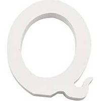 Letra Q madera decorativo 11 cm Blanco