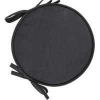 Set de 4 coussins d'assise ronds, coussins de chaise ronds, coussins de chaise gris foncé pour table à manger, jardin, bureau à domicile, cuisine