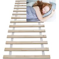 Lattes sans cadre 90x200cm 23 lattes en bois massif pour soutien ferme avec sangle enroulé