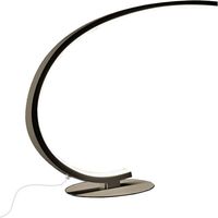 Lampe De Table Iole L - Structure En Aluminium Titane, Led 12W 400Lm 3000K, Push Intégré Dimmable - Design Minimaliste Gealuce